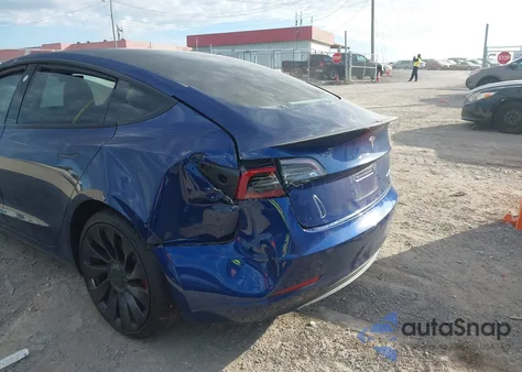 2022 Tesla Model 3 Performance Dual Motor All-Wheel Drive from USA, damaged, VIN 5YJ3E1EC4NF275631